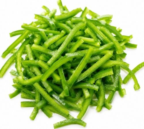 Capsicum Green Sliced / सिमला मिरची - उभे काप